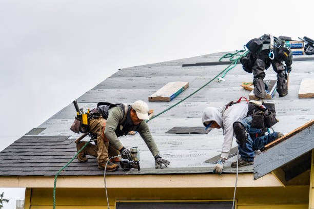 Professional Gutter Installation technician working in Newtown Square, PA